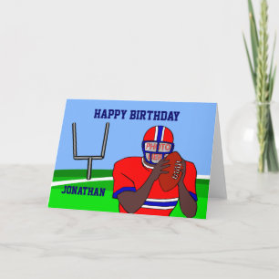 Carte Photo personnalisable et nom football grille fer A