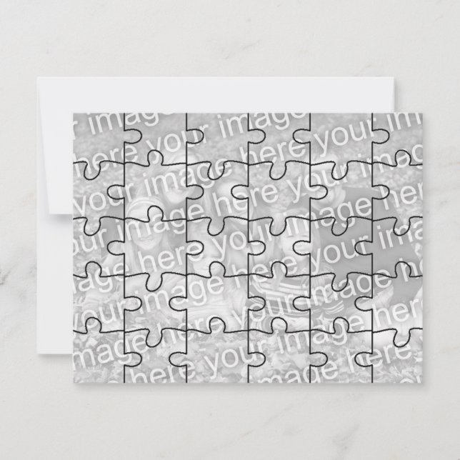Carte Photo personnalisable "Faux" Puzzle Card-30 pièces (Devant)