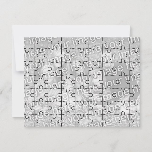 Carte Photo personnalisable "Faux" Puzzle Card-63 pièces (Devant)