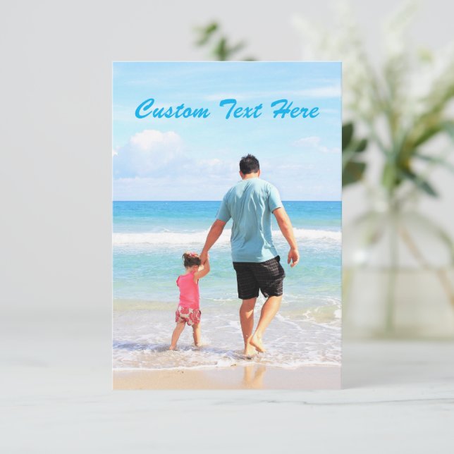 Carte photo personnalisé avec vos photos et votre  (Debout devant)