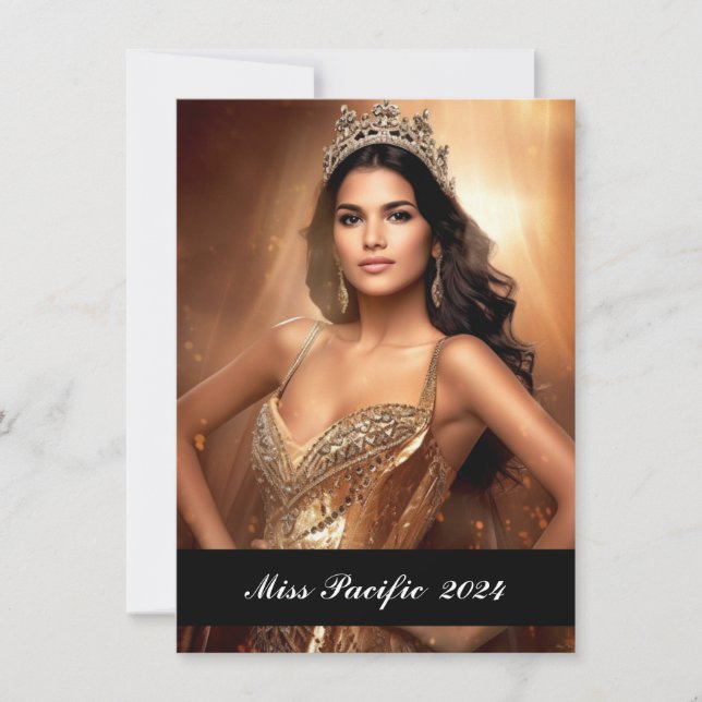 Carte photo personnalisé Pageant (Devant)