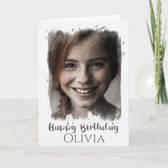 Carte Photo personnalisée, Anniversaire (Devant)