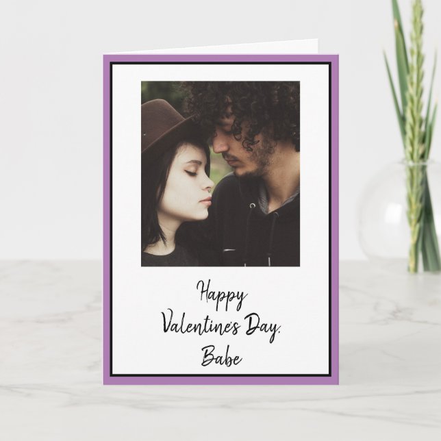 Carte Photo personnalisée de la Saint Valentin (Devant)
