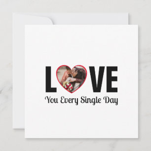 Carte Photo personnalisée et message d'amour de Valentin
