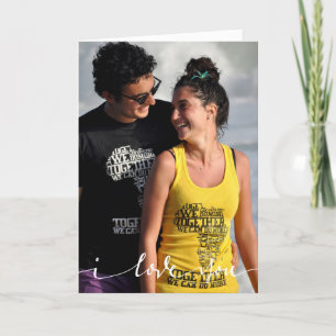 Carte Photo Personnalisée "Je T'Aime"
