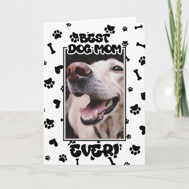 Carte Photo personnalisée Meilleure maman chien Jour des (Devant)