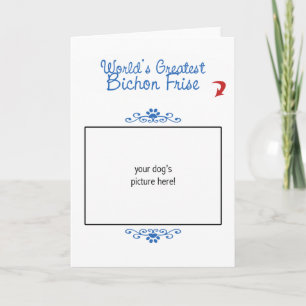 Carte Photo personnalisée ! Mondes plus grands Bichon Fr