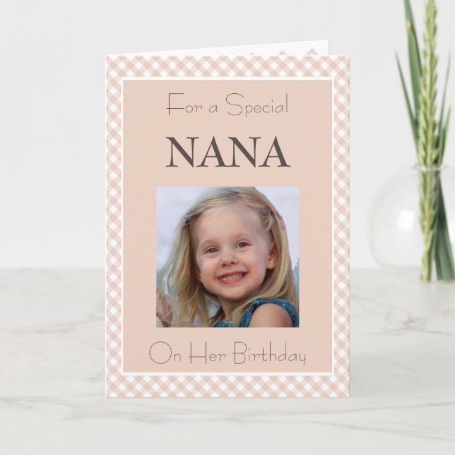 Carte Photo Personnalisée Nana Anniversaire (Devant)