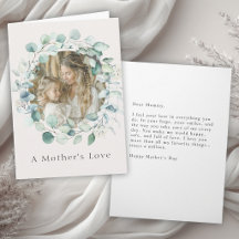 Carte Photo Personnalisée pour Maman Fête des Mère