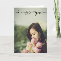 Carte photo personnalisée "Tu me manques"