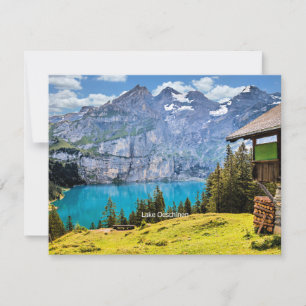 Carte Photo pittoresque du lac Oeschinen