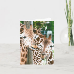 Carte photo pliée Giraffe
