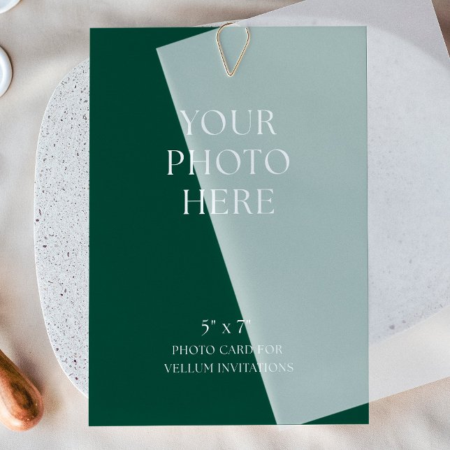 Carte photo pour invitations de mariage sur vélin (Créateur téléchargé)