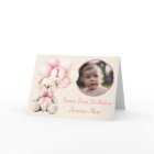 Carte photo pour le 1er anniversaire de fille