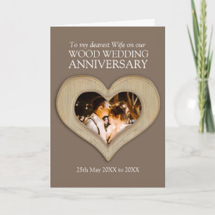 Carte photo pour le 5ème anniversaire de mariage e