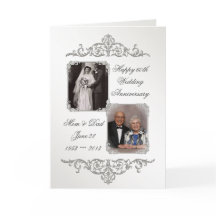 Carte photo pour les 60 ans de mariage (noces de d