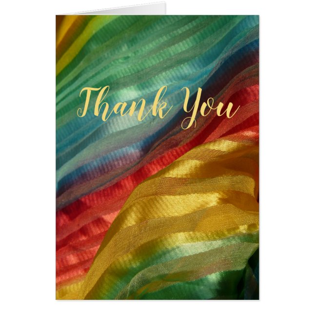 Carte photo Rainbow Silk Merci Fabric (Devant)