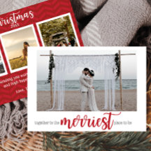 Carte photo Red Merriest Place to Be Christmas
