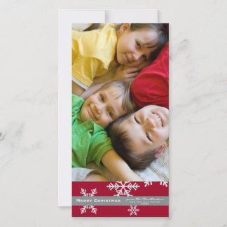 Carte photo Red Snowflake 4x6