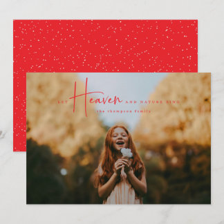 Carte photo religieux rouge minimal