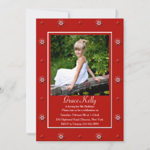 Carte photo rouge vif