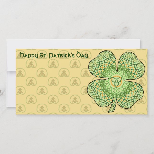 Carte photo Shamrock celte (Devant)