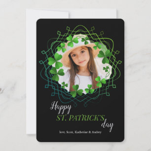 Carte photo Shamrock vert