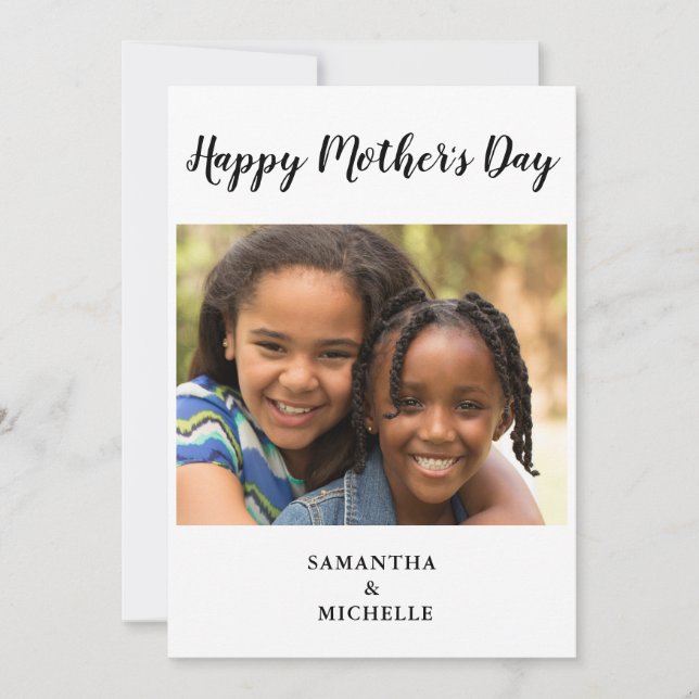 Carte Photo simple Fête des mères (Devant)