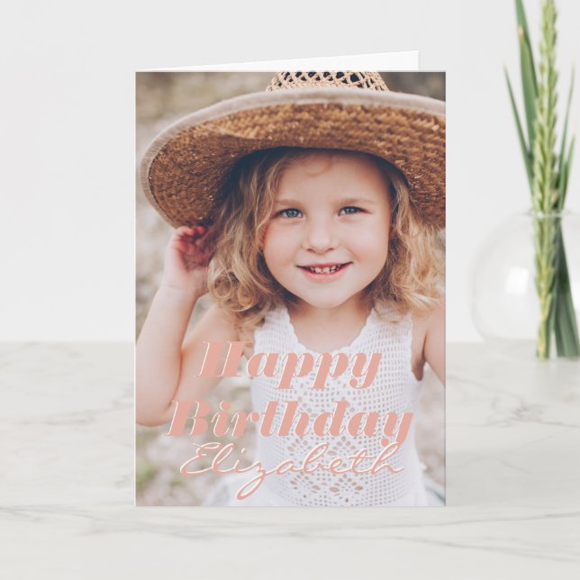 Carte Photo simple moderne Accueil d'anniversaire (Devant)