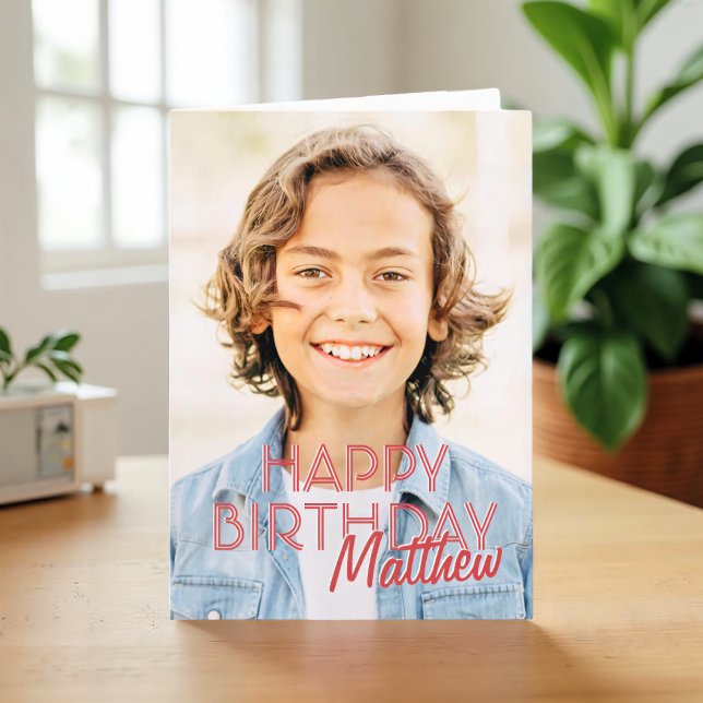 Carte Photo simple moderne Accueil d'anniversaire (Créateur téléchargé)