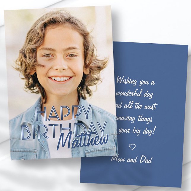 Carte Photo simple moderne Accueil d'anniversaire (Créateur téléchargé)