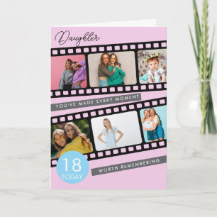Carte Photo souvenir en bande de film pour les 18 ans de
