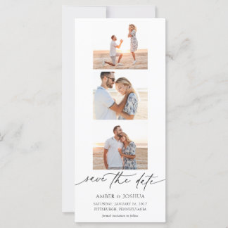 Carte Photo Strip Photo Booth Wedding Enregistrer la dat