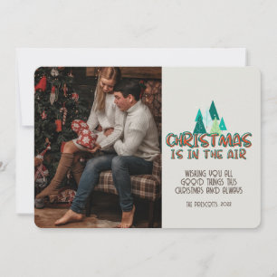 Carte Photo Super Rétro Noël est dans l'air
