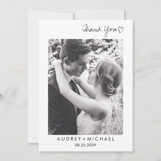Carte Photo Thank You (Devant)