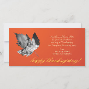 Carte photo Thanksgiving simple et élégant