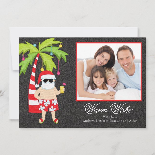 Carte photo tropical de famille de vacances de (Devant)