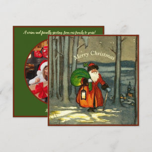 Carte photo Vintage Christmas Père Noël
