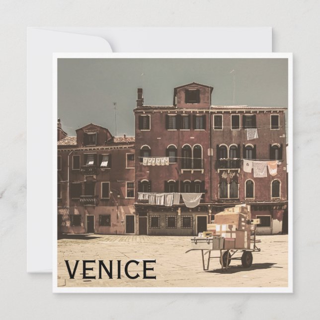 Carte photo vintage de Venise (Devant)