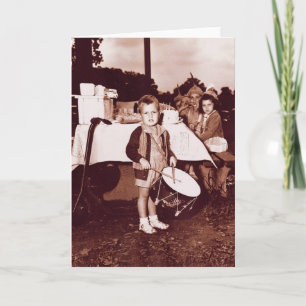 Carte Photo vintage Drummer Boy c 1930