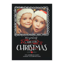 Carte photo Whimsical Merry Little Christmas