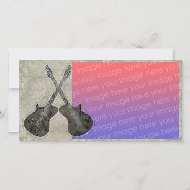 Carte Photocard de la guitare de musique (Devant)