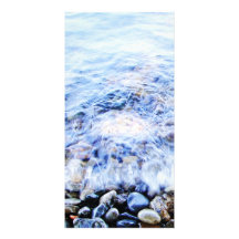 Photocard eau bleue et minuscule vague