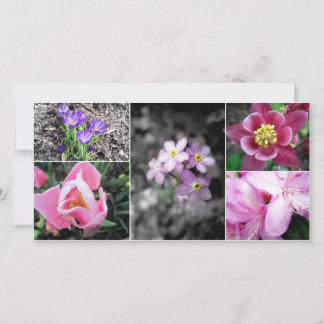 Carte Photocarte de collage de printemps