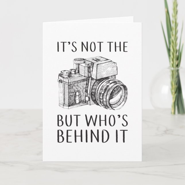 Carte Photographe Caméra Drôle Idée Cadeau (Devant)