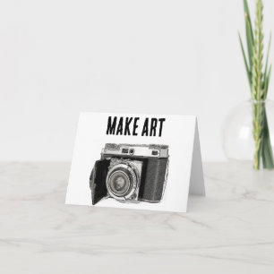 Carte Photographe de caméra de 35 mm rétro Dessin d'arti