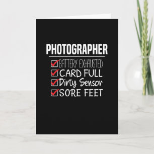 Carte Photographe de vie - Liste de contrôle drôle de ph