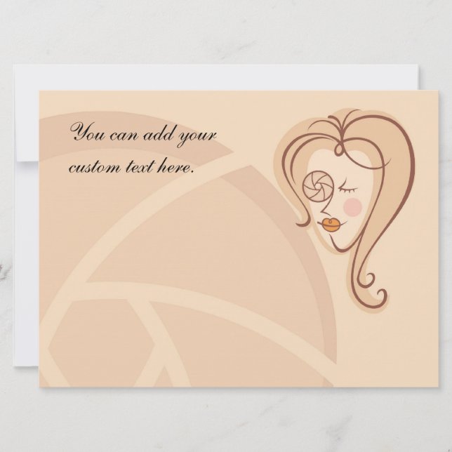 Carte Photographe féminine (Devant)