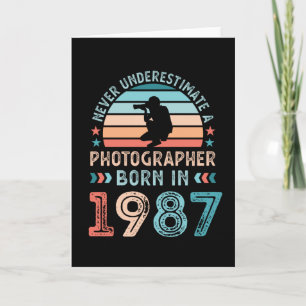 Carte Photographe né 1987 40e anniversaire Cadeau