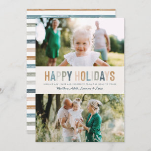 Carte Photographie colorée classique, Noël moderne